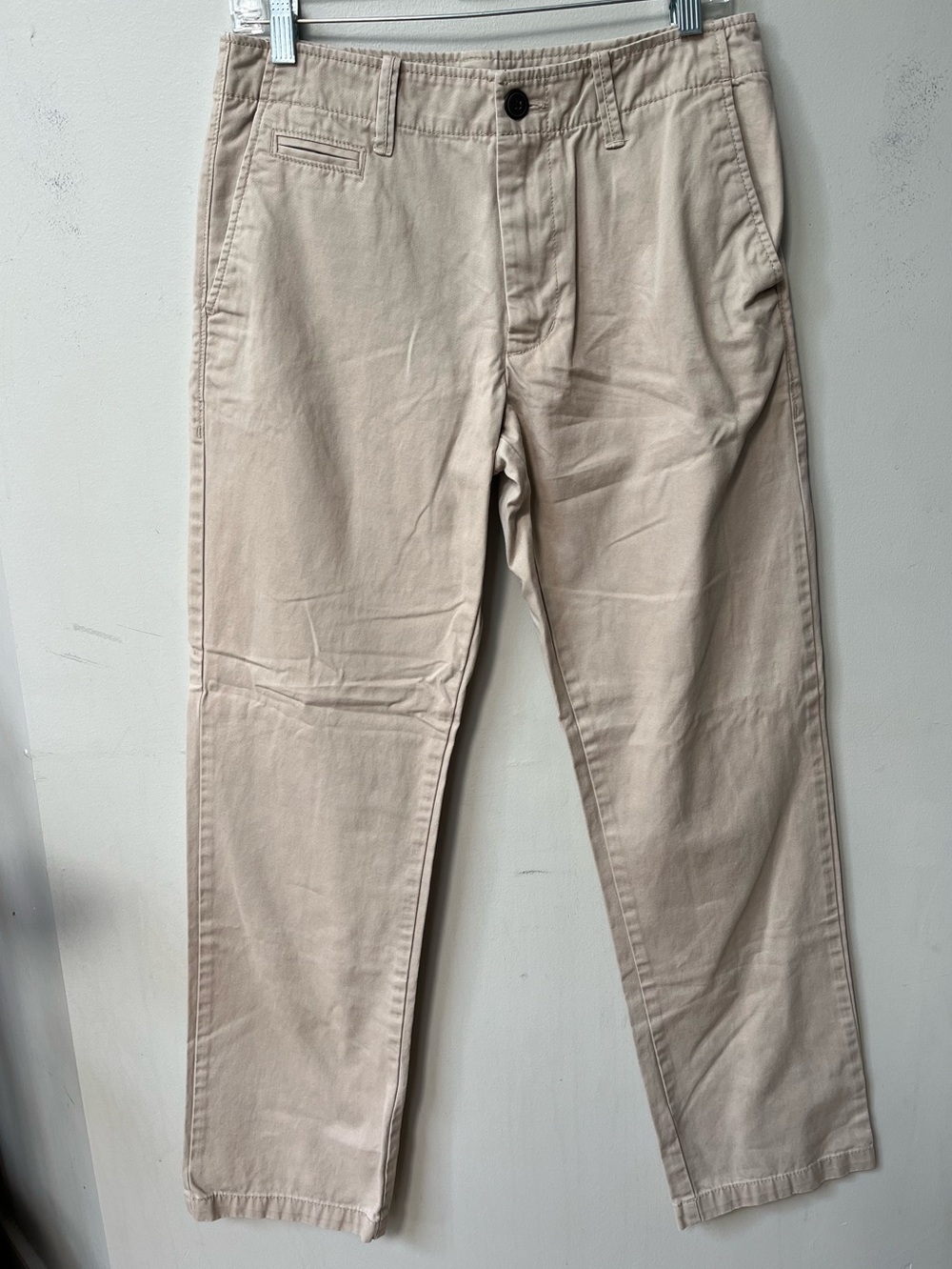 Old Navy Broken In Straight Leg Chino Khaki Pants Mens 30W 32L Light Tan